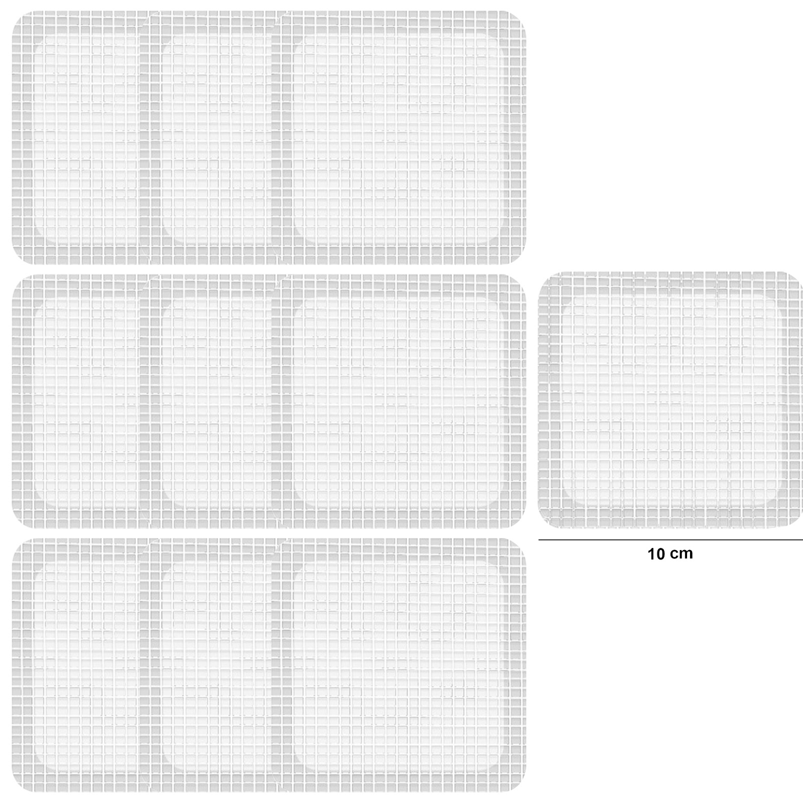 Gambar produk IVUSHIO Stiker Penutup Lubang Saluran Air Saringan Wastafel 10 PCS Square 10cm - IV-22