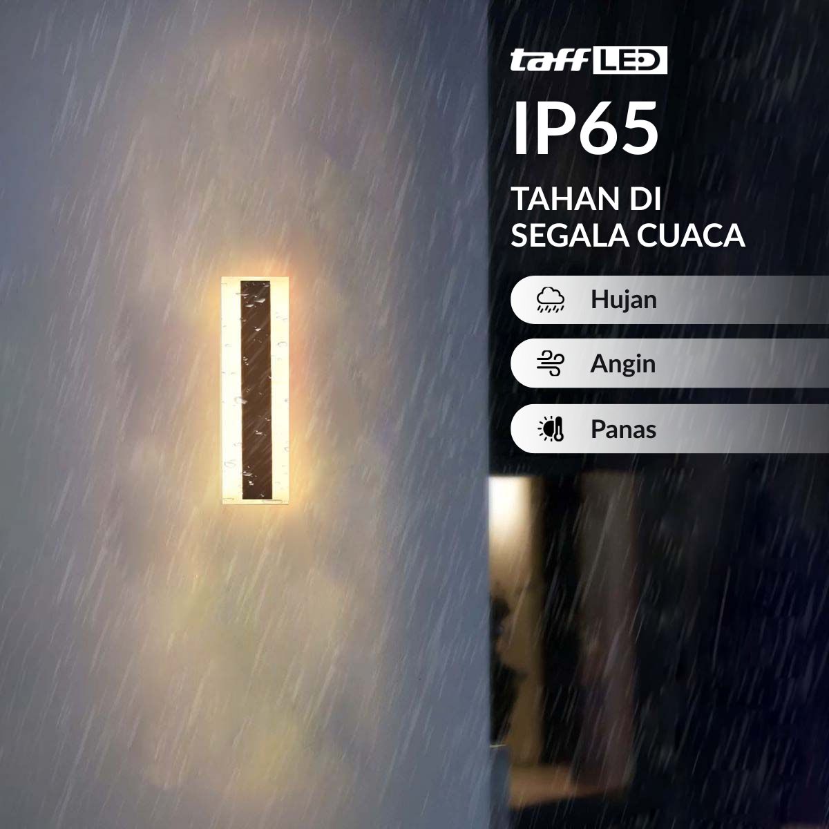 Gambar produk TaffLED Lampu Dinding Hias Outdoor Long Strip LED 3in1 Color 30cm - ISN-31