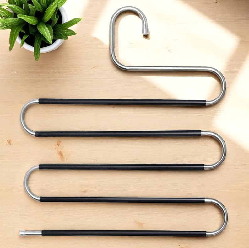 Gambar produk Shopur Hanger Gantungan Baju Susun Retracable Trouser Non Slip 5 Layer - S134