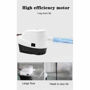 Gambar produk BUYREADY Pompa Air Auto Bilge Pump Submersible 12V 1100 GPH - HYBP1