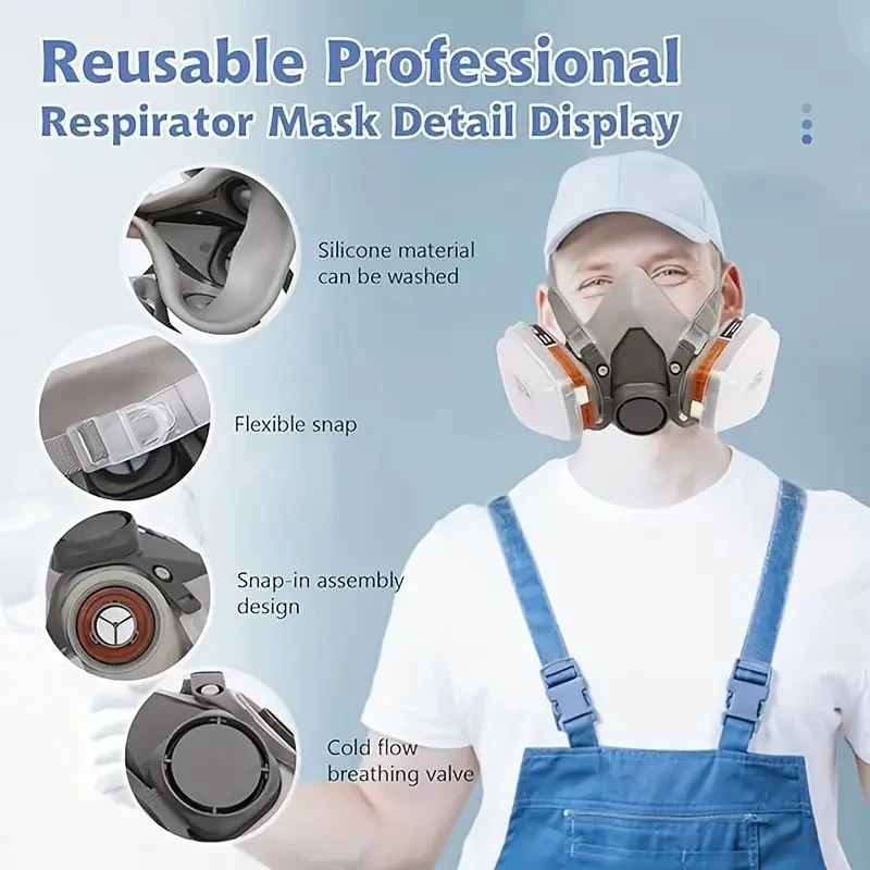 Gambar produk Essential PPE Masker Gas Respirator Lab Anti Virus Half Mask 6200 - MA009