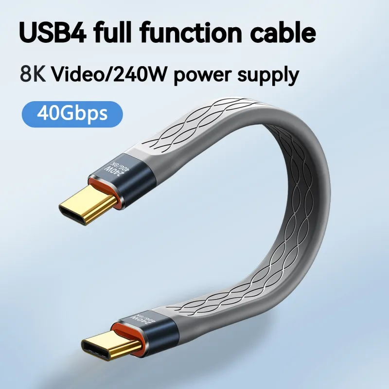 Gambar produk FMA Kabel USB Type C Data Cable Thunderbolt 4/3/PD240W 40Gbps 8K 13cm - FM-U48K