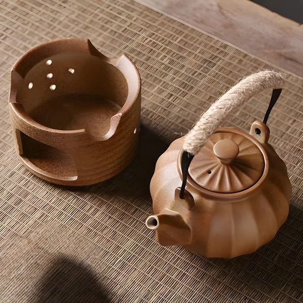 Gambar produk OHGET Teko Teh Keramik Pemanas Lilin Teapot Candle Warmer Set 300ml - OH-30