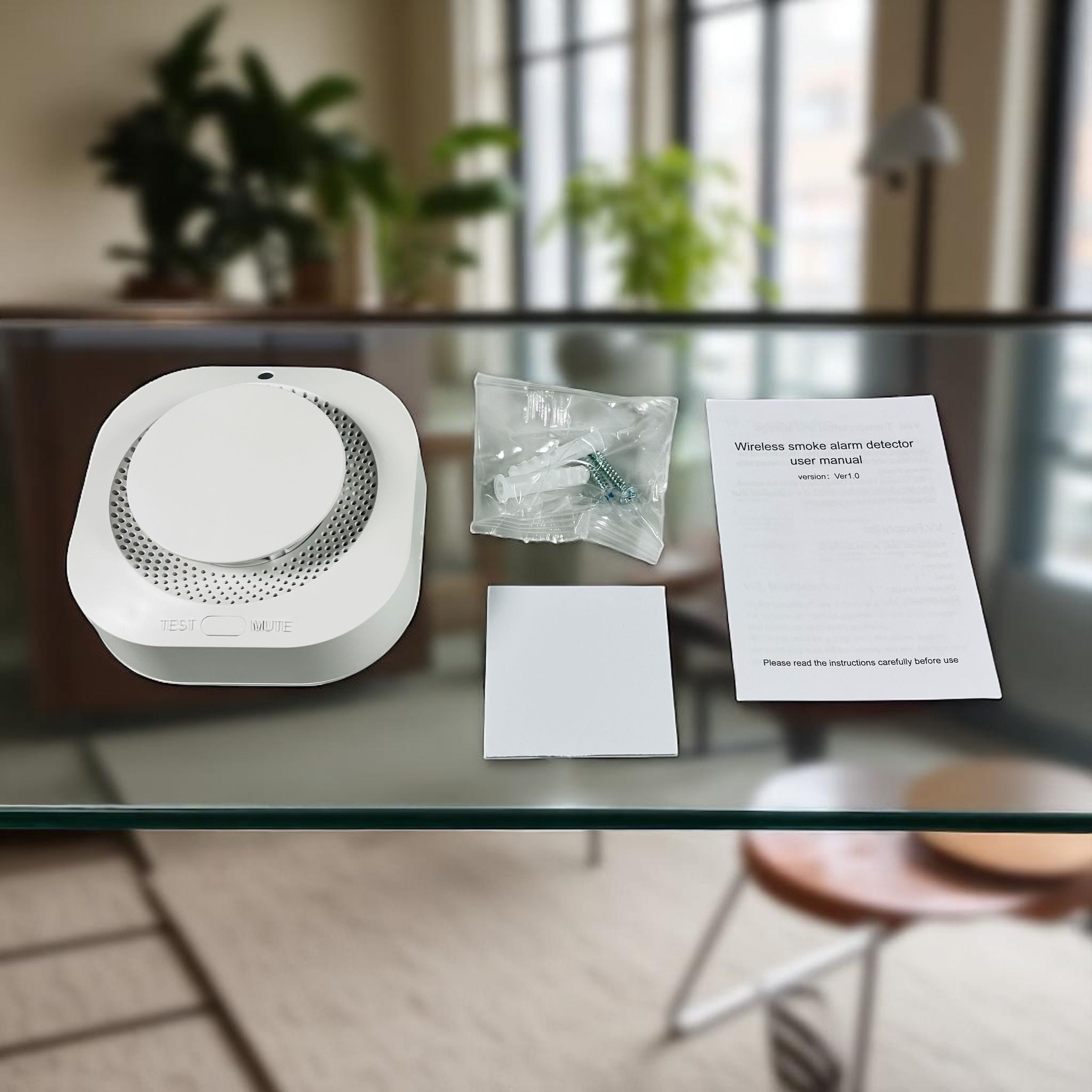 Gambar produk XIMIJI Smoke Detector Alat Pendeteksi Asap Kebakaran Tuya App 85dB Wi-Fi - PG-S11