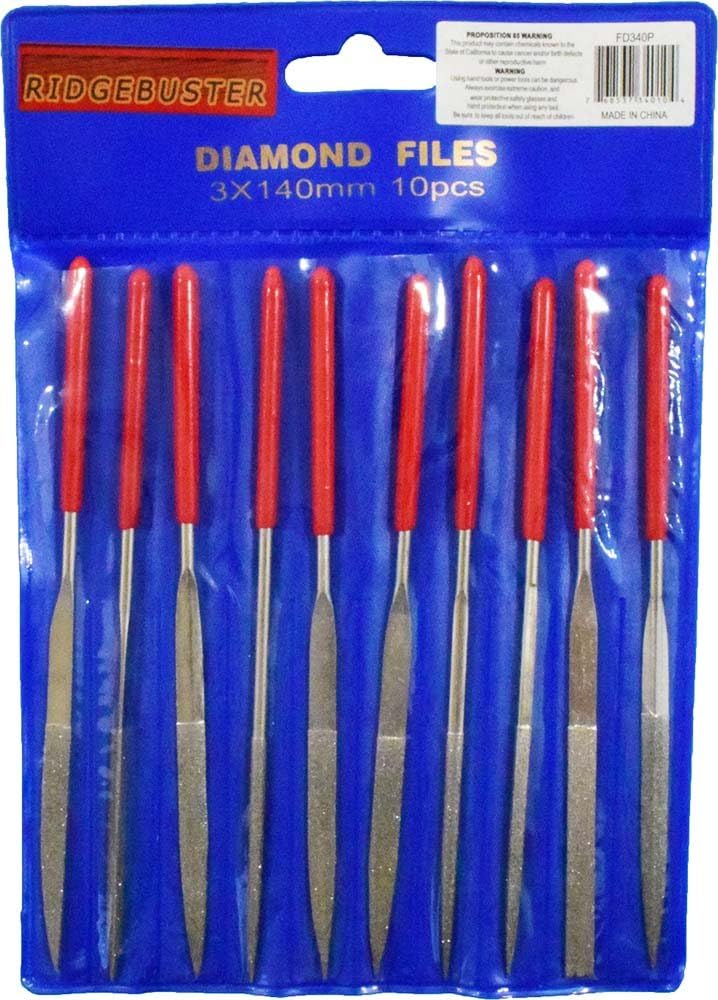 Gambar produk RIDGEBUSTER Diamond Needle Files Carving 10in1 Pisau Kikir Pahat - FD340P