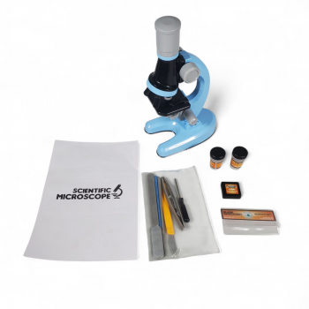 Gambar produk Eyebre Mikroskop Monokuler Pengamatan LED Science Microscope 100-1200x - 1012