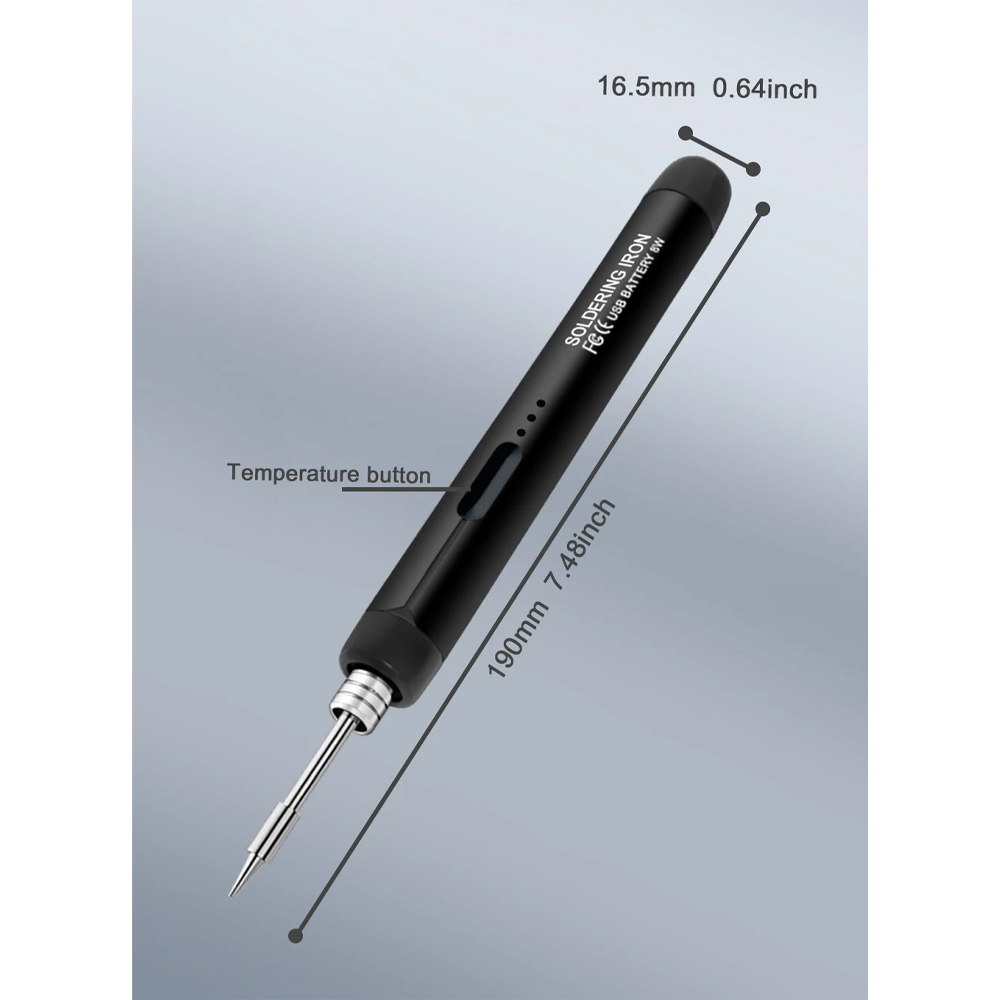 Gambar produk LEFAVOR Solder Adjustable Temperature Fast Heating Type C 800mAh 8W - C200