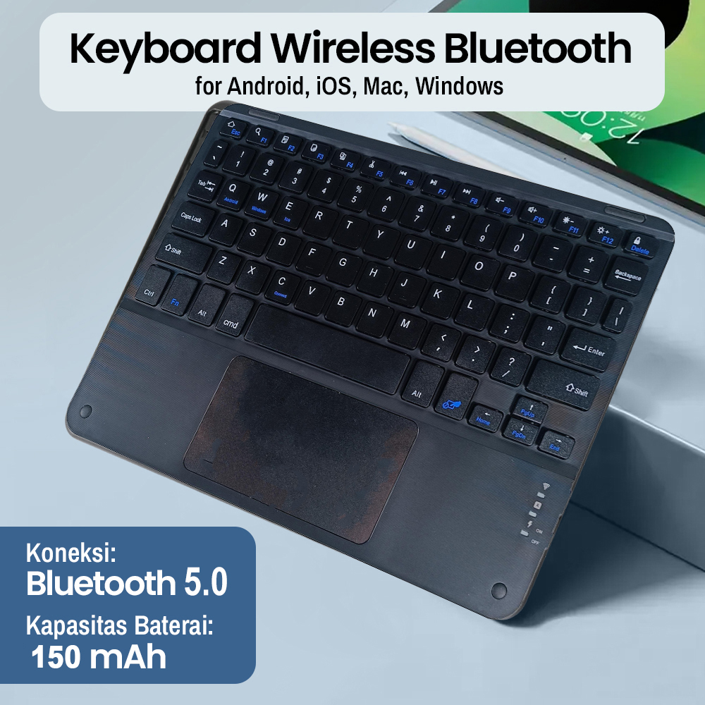 Gambar produk Windyoung Keyboard Wireless Mini Bluetooth Android iOS Rechargeable - WD21