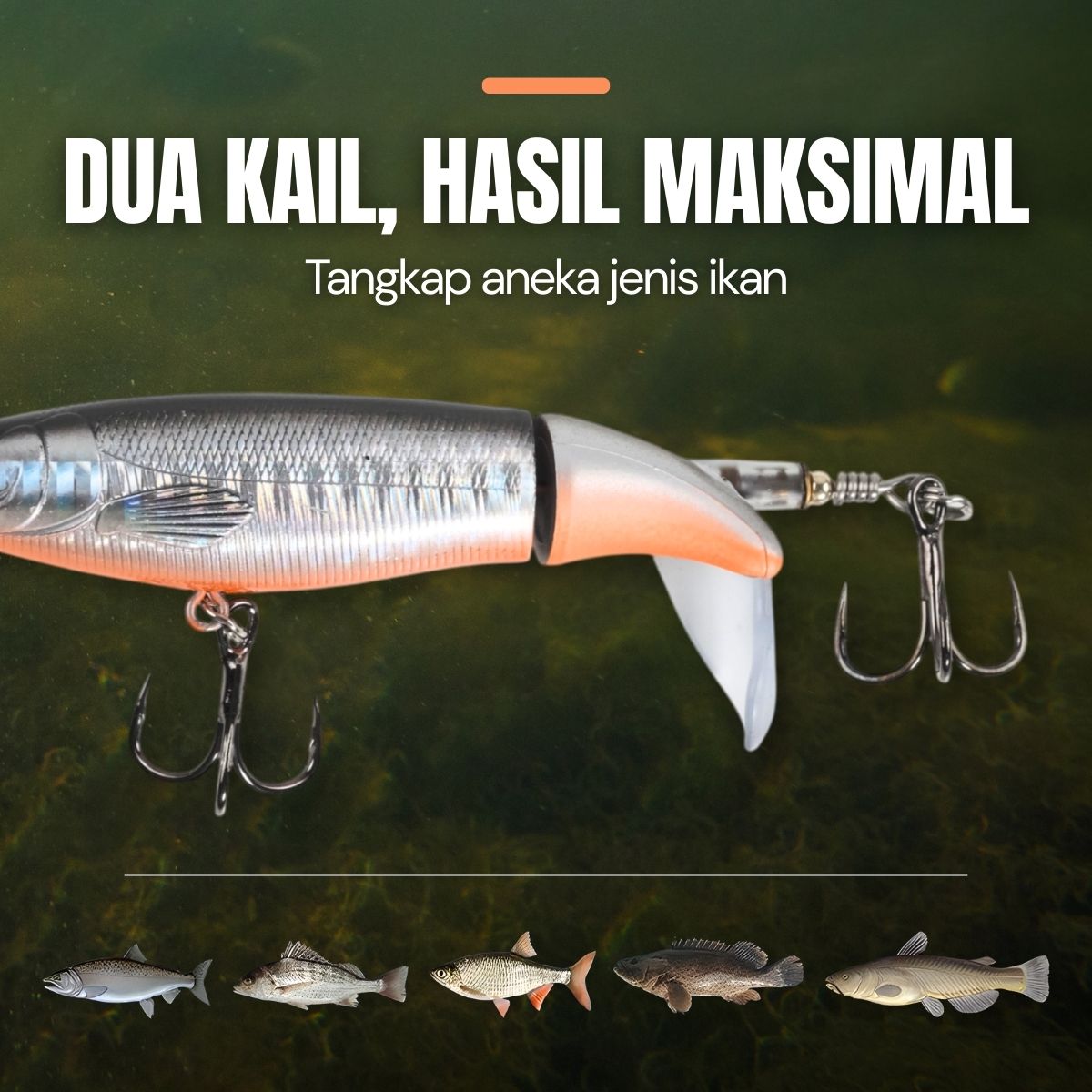 Gambar produk Atriptime Umpan Pancing Fishing Lure Bentuk Ikan Long Tail 13g 10cm - SCF3109