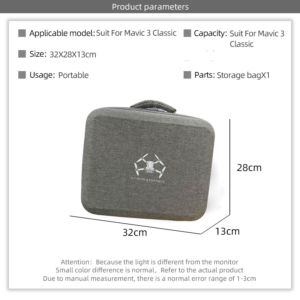 Gambar produk UAVACCES Tas Drone DJI Mavic 3 Classic Hard Shell Storage Bag - UVM-3