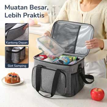 Gambar produk WILLSTAR Tas Piknik Hot and Cold Insulated Lunch Bag Leakproof 15L - WS23
