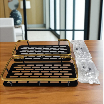 Gambar produk TaffHOME Rak Gantung Kamar Mandi Organizer Rack Aluminium 2 PCS - SHR241