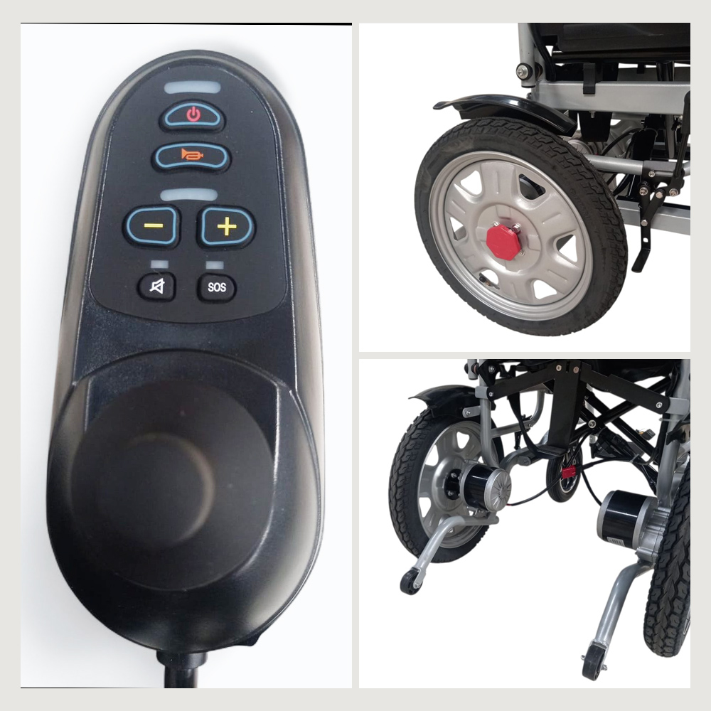 Gambar produk JiKang Kursi Roda Elektrik Lipat Wheelchair with Hand Controller 250W - TW-100W