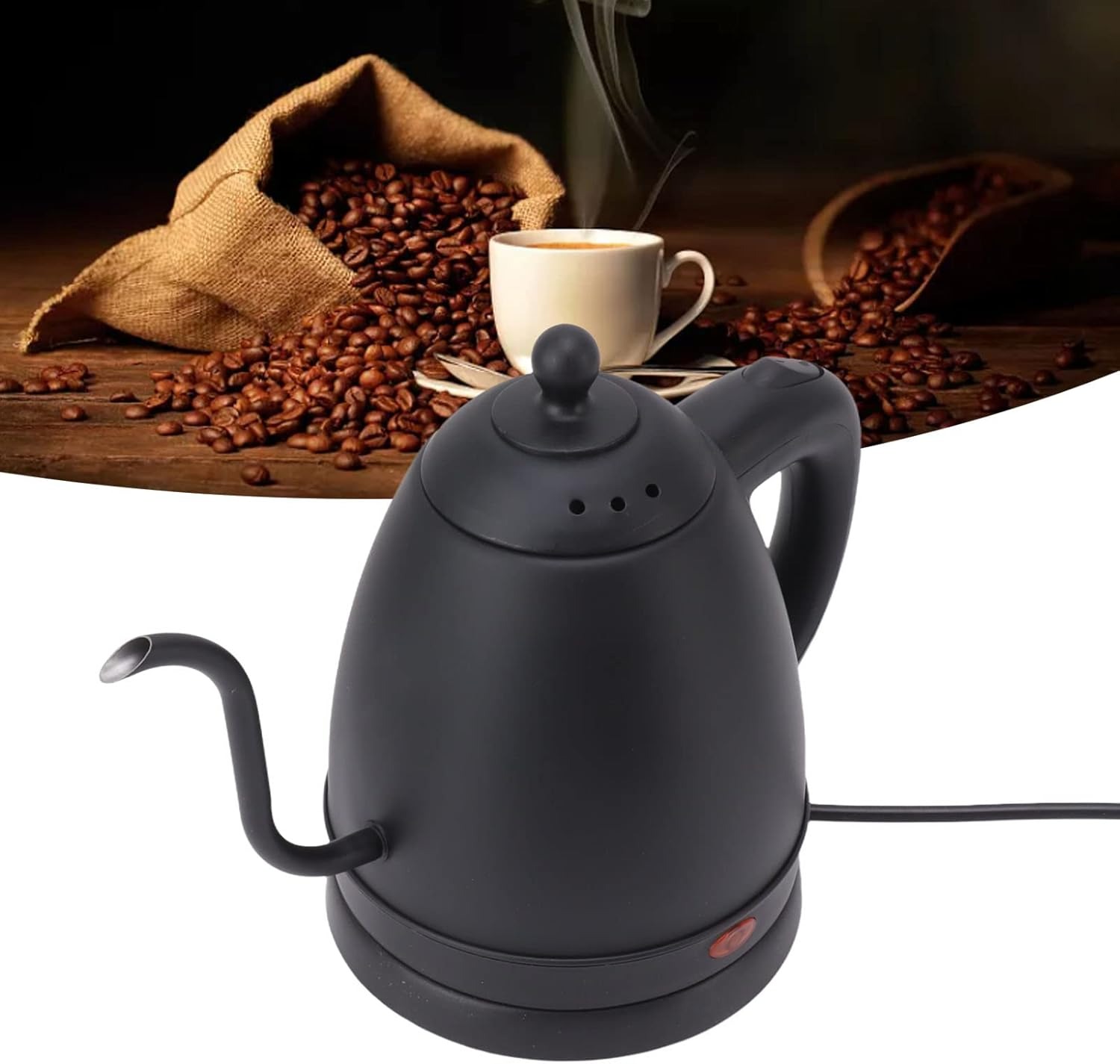 Gambar produk FMB Teko Listrik Kopi Pemanas Air Leher Angsa Pour Over 1360W - INU101