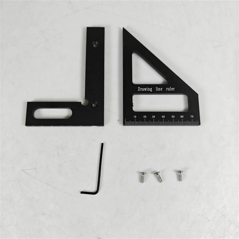 Gambar produk Toohr Penggaris Pengukur Sudut Drawing Line Ruler 3D 45/90 Degree - TO1