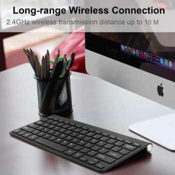 Gambar produk iMICE Keyboard Wireless Mini Bluetooth 2.4GHz Multi Device Silent - IM440