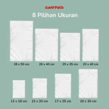 Gambar produk TaffPACK Plastik Vacuum Makanan Sealer Storage Bag 100 PCS 28x40cm - HK-08