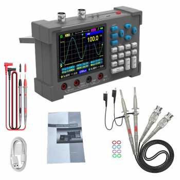 Gambar produk ZEEWEII Oscilloscope Digital 3in1 Multimeter Signal Generator 3.2 Inch - DSO3D12