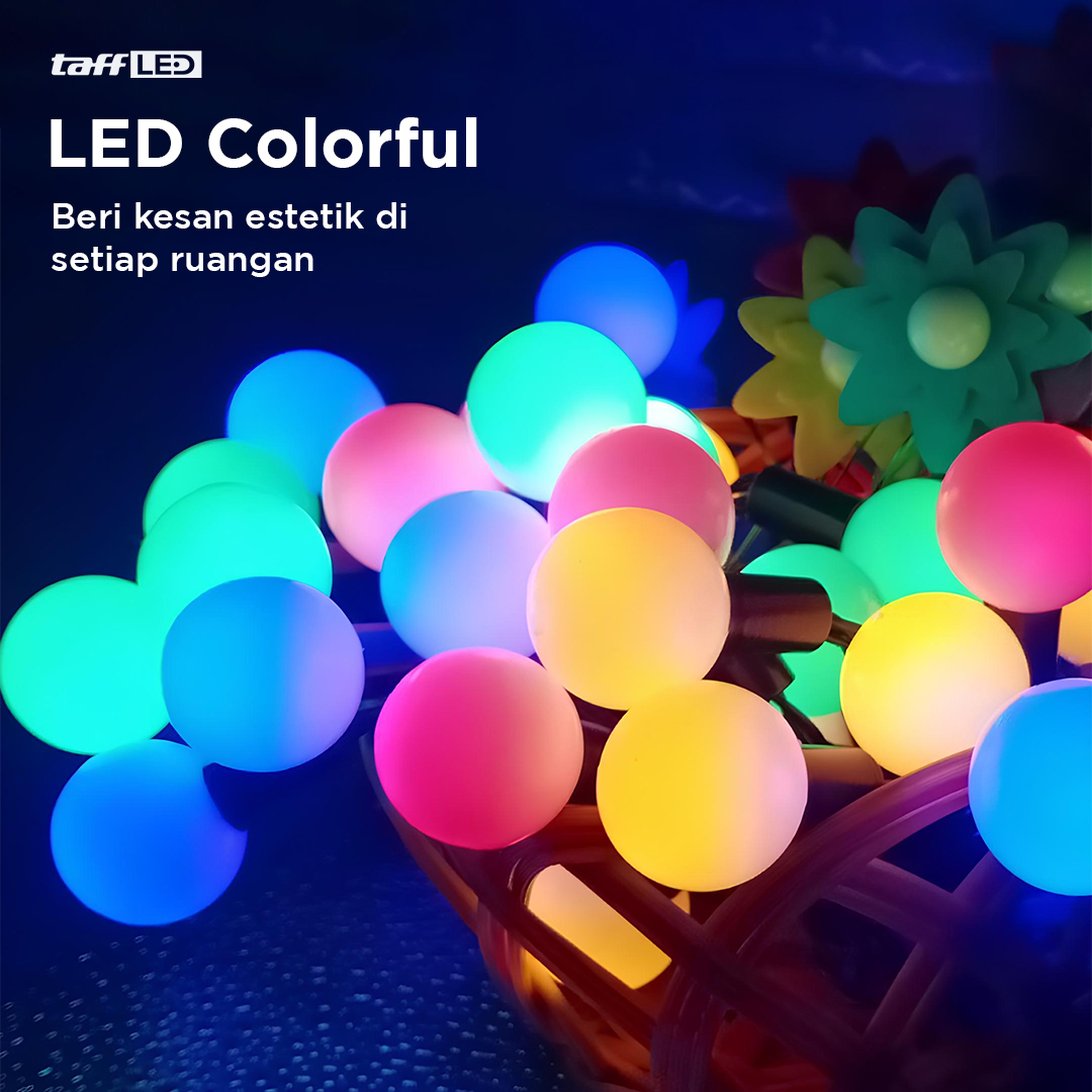 Gambar produk TaffLED Lampu Hias Gantung String Lights Model Bohlam Mini Waterproof 3M - ZYD0931
