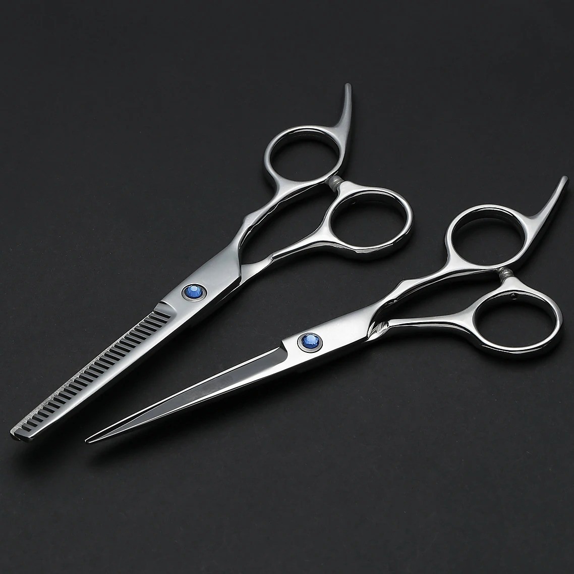 Gambar produk YUCH Gunting Rambut Lurus Sasak Oil Quenching Stainless Steel 4Cr13 Thinning Scissor - YC6