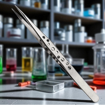 Gambar produk FMB Pinset Stainless Laboratorium Straight Tweezers Anti-static - ESD-11