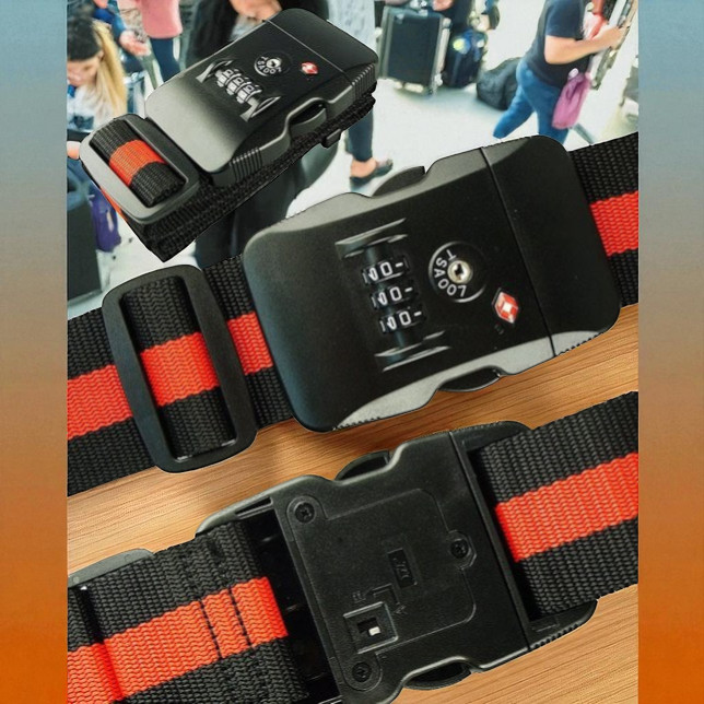 Gambar produk TaffGUARD Travel Luggage Lock Suitcase Belt Tali Koper Gembok TSA PIN - TSA-319