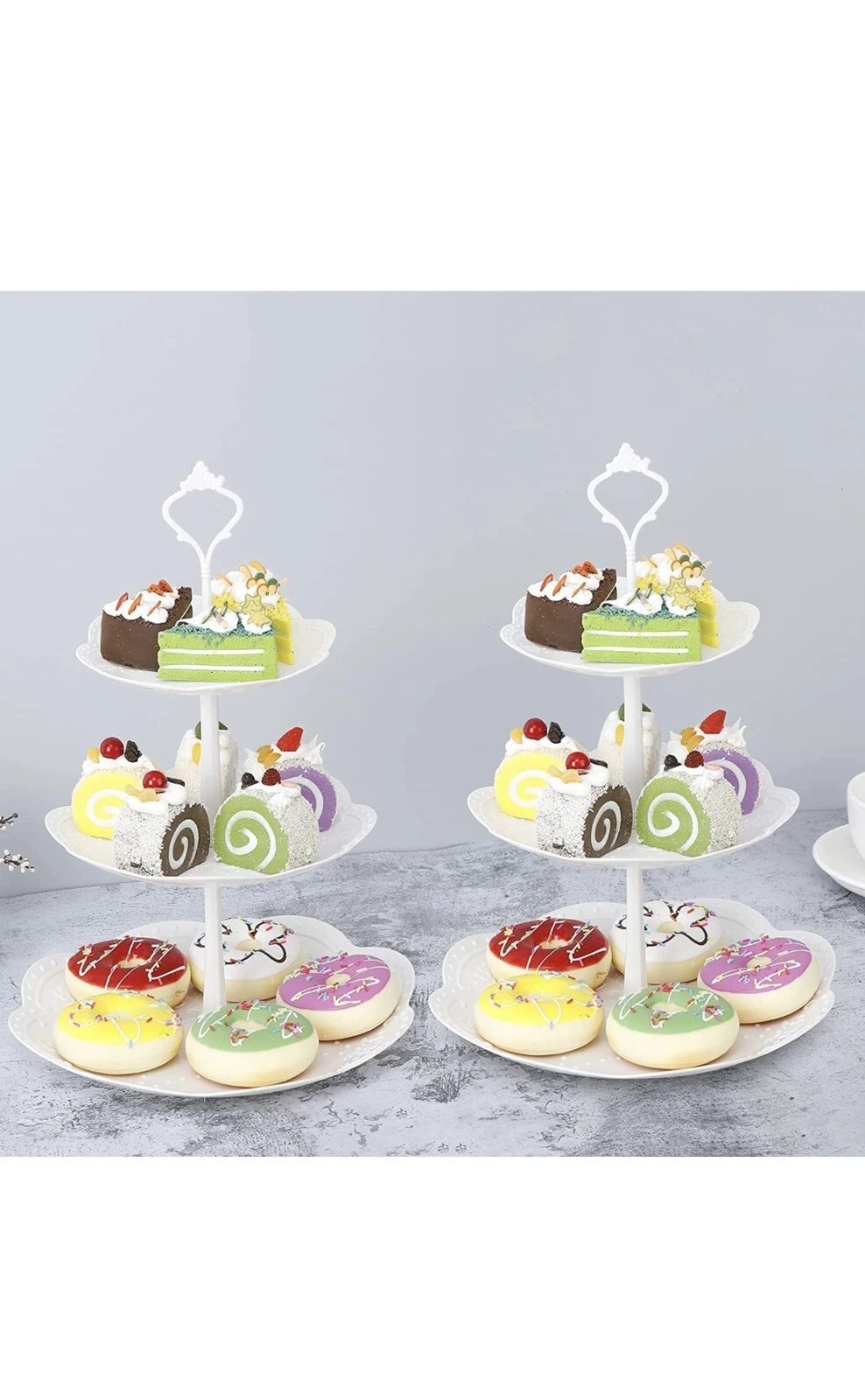 Gambar produk AXOP Rak Kue Susun 3 Tingkat Dessert Cake Rack Table Layer Round - A-13