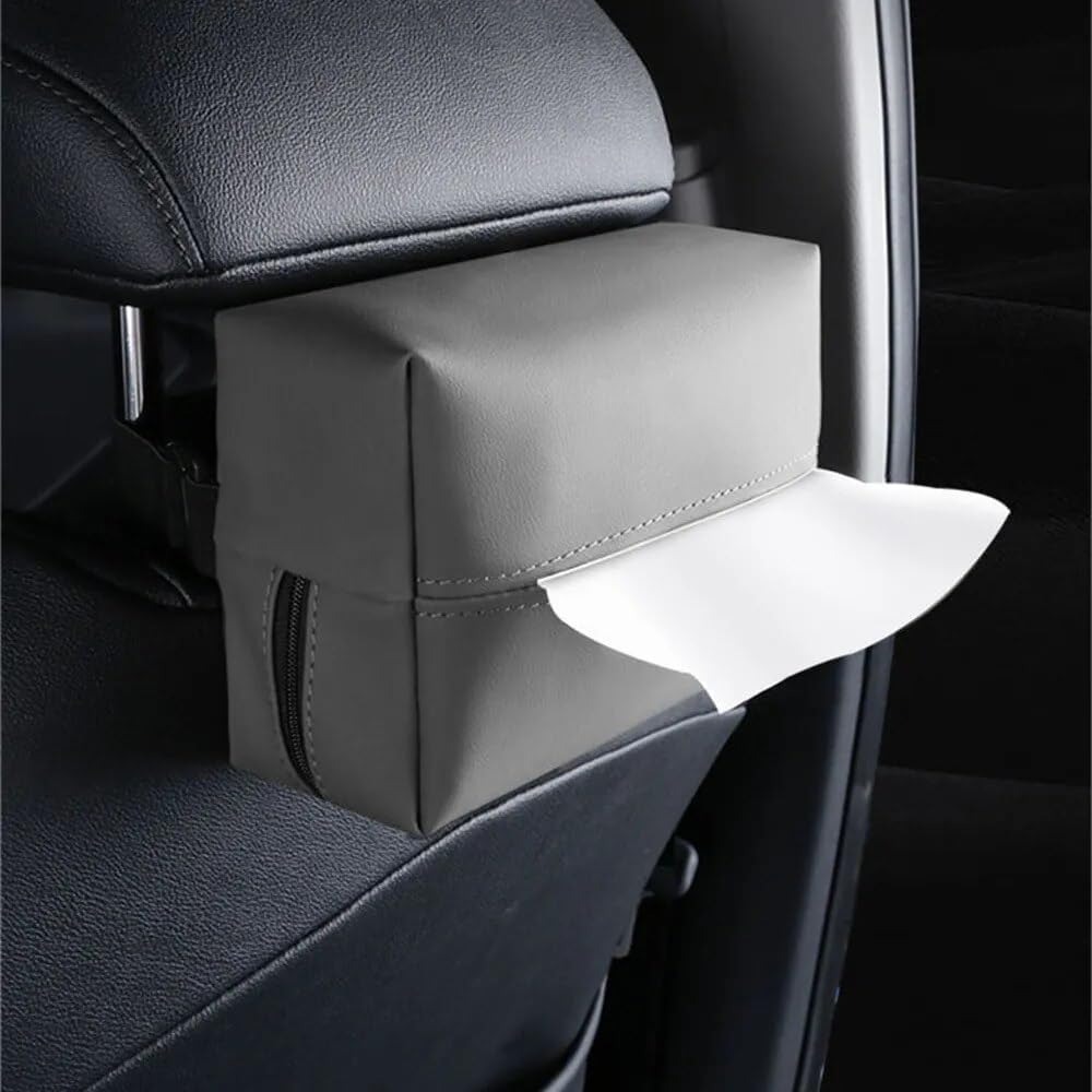 Gambar produk KUSH Tempat Tisu Mobil Multifunctional Car Tissue Box Nappa Leather - K-7