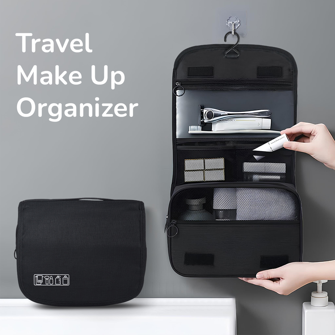 Gambar produk CHADESIEL Tas Travel Make Up Organizer Toiletry Bag with Hook - C150