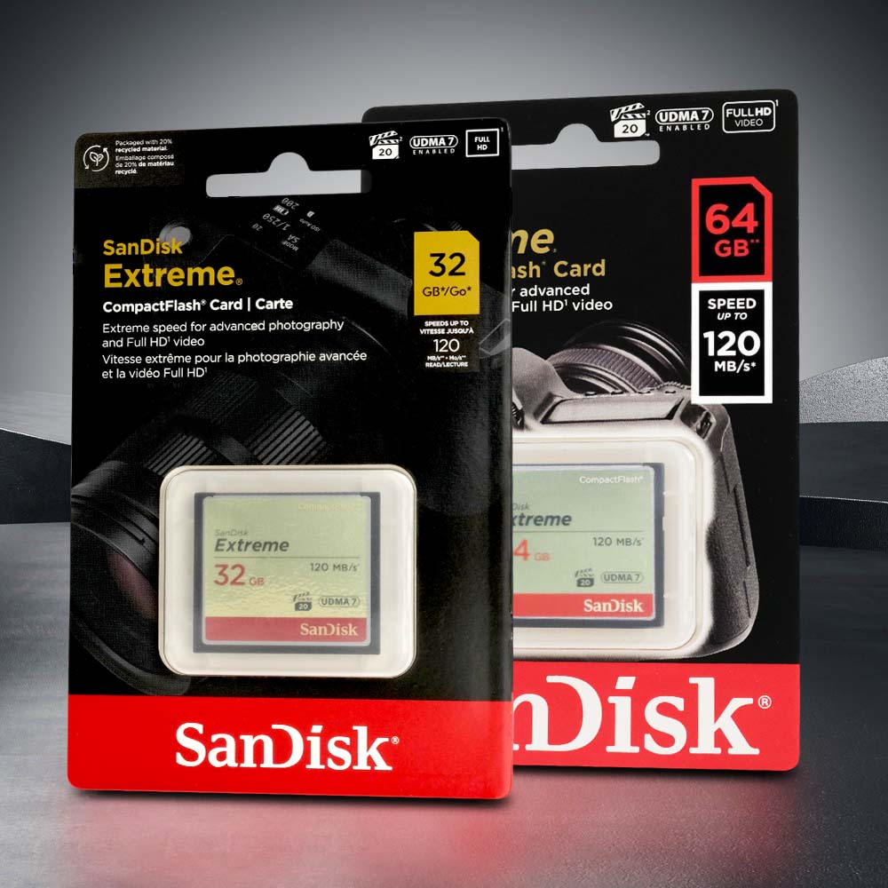 Gambar produk SanDisk Extreme Compact Flash Card VGP-20 120MB/s 32GB - SDCFXSB