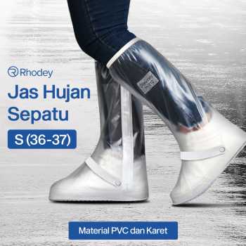 Rhodey Jas Hujan Sepatu Anti Air Shoes Cover PVC Zipper with Reflector - H-212