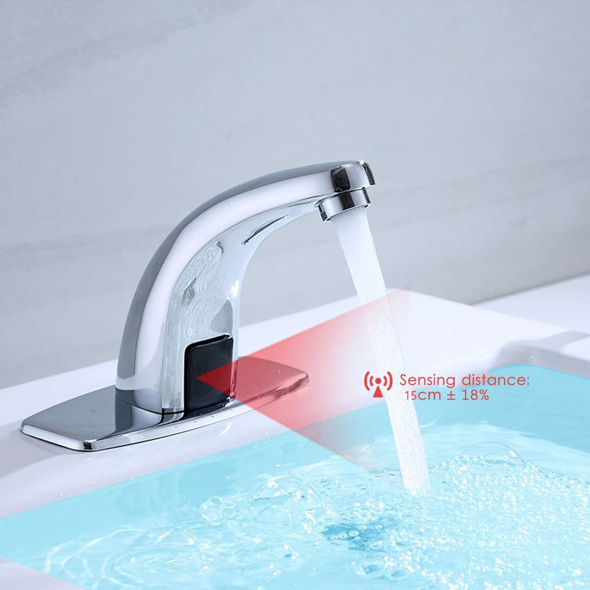 Gambar produk TAOCNSN Keran Wastafel Sensor Otomatis Touchless Bathroom Sink Faucet - HZY-12