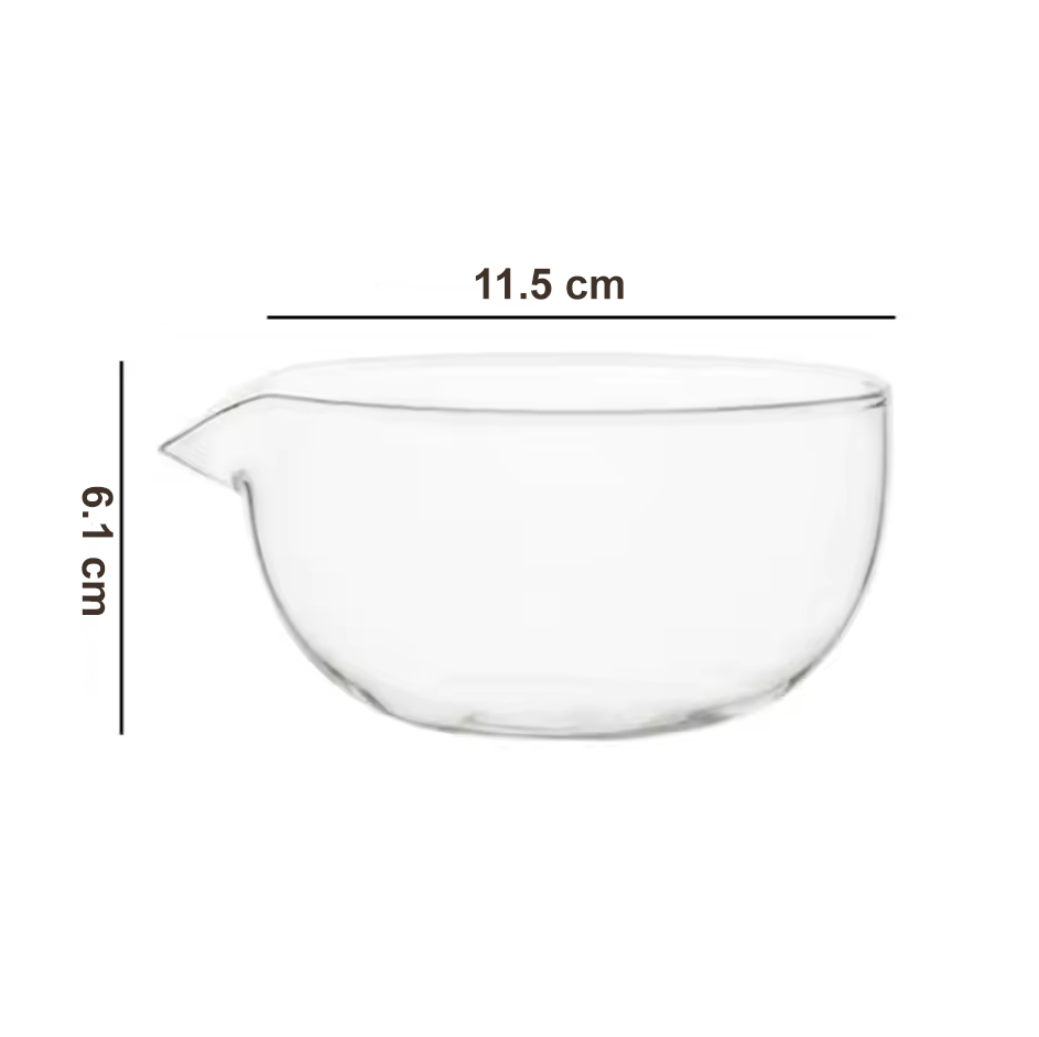 Gambar produk COOKYU Mangkuk Kaca Chawan Matcha Japanese Tea Bowl Glass Transparent 370ml - CO7