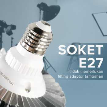 Gambar produk ZUIDID Lampu Fotografi E27 Photography Fill Light Stepless Dimming 150W - Z-27