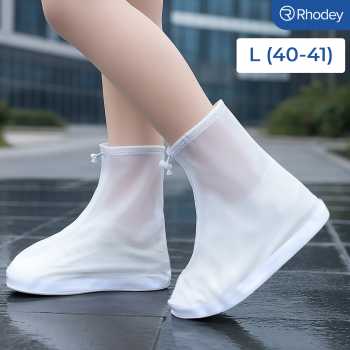 Rhodey Jas Hujan Sepatu Anti Air Shoes Cover PVC with Zipper - FV031