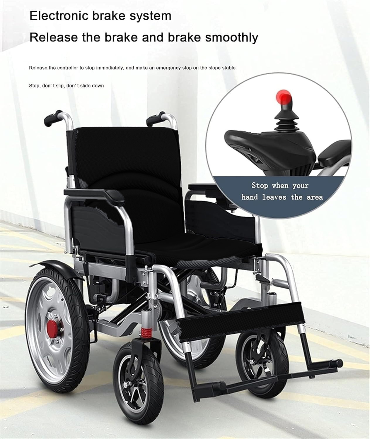 Gambar produk JiKang Kursi Roda Elektrik Lipat Wheelchair with Hand Controller 250W - TW-100W