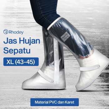 Rhodey Jas Hujan Sepatu Anti Air Shoes Cover PVC Zipper with Reflector - H-212