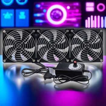 CIXIKEJI Cooling Fan Chassis Cabinet 2700RPM 100-240V EU with Knob - CV12025B12H