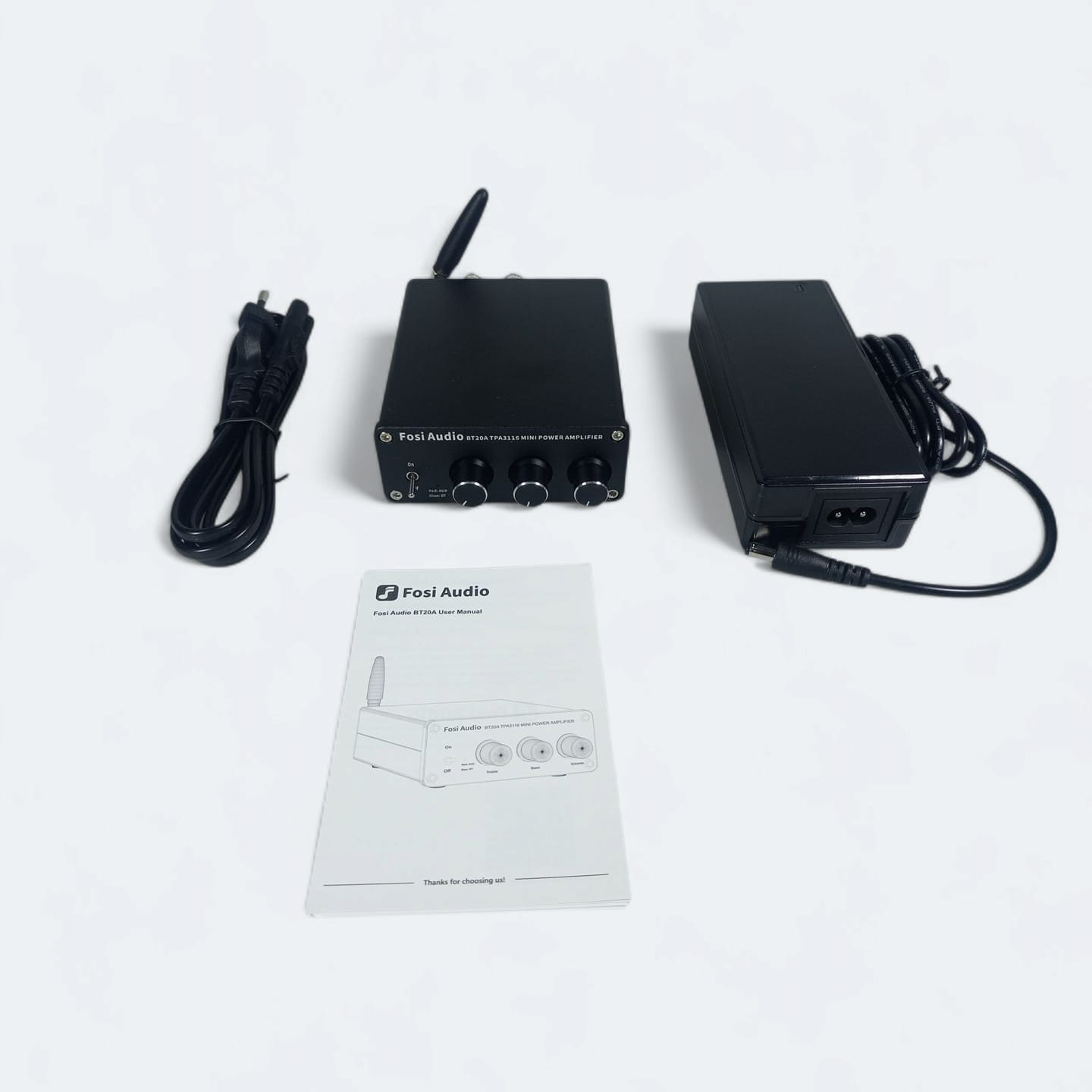 Gambar produk Fosi Audio Mini Power Amplifier Bluetooth 5.0 2 Channel TPA3116D2 - BT20A