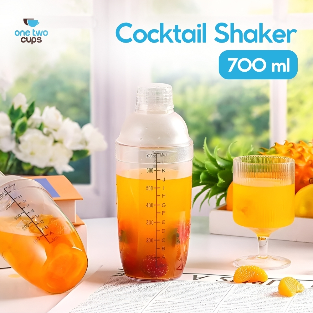 Gambar produk One Two Cups Cocktail Shaker Mixer Bartender Cobbler Cup Style 700ml - B0569