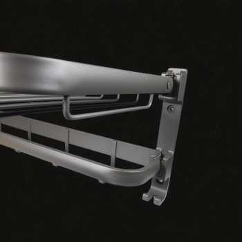 Gambar produk KABEI Rak Dinding Kamar Mandi 2 Layer Gantungan Handuk Lipat Aluminium - KB57
