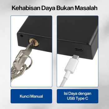 Gambar produk BILIXO Smart Door Lock TTLock App Fingerprint Password Card - N1F