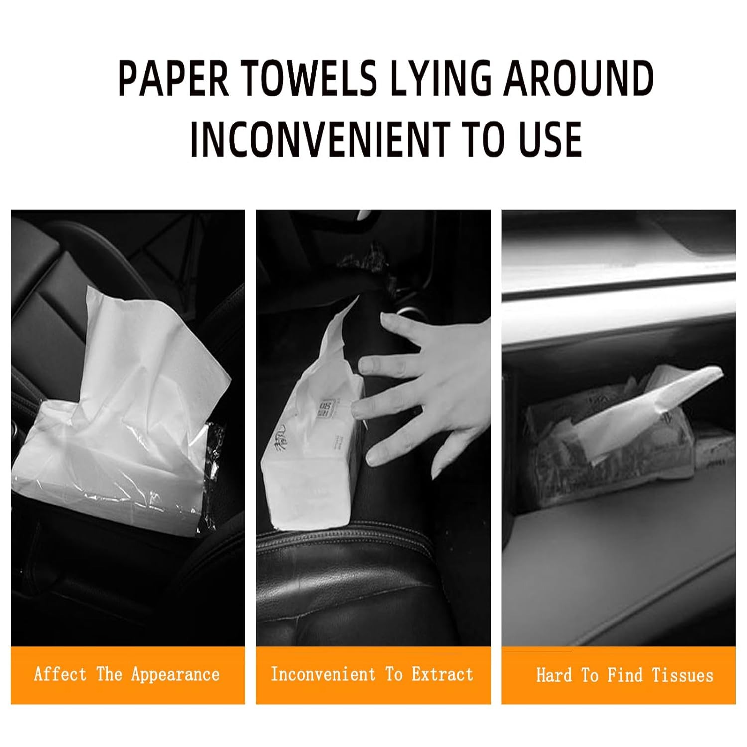 Gambar produk KUSH Tempat Tisu Mobil Multifunctional Car Tissue Box Nappa Leather - K-7