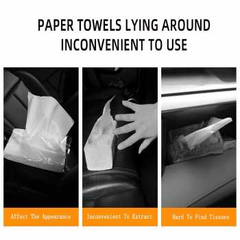 Gambar produk KUSH Tempat Tisu Mobil Multifunctional Car Tissue Box Nappa Leather - K-7