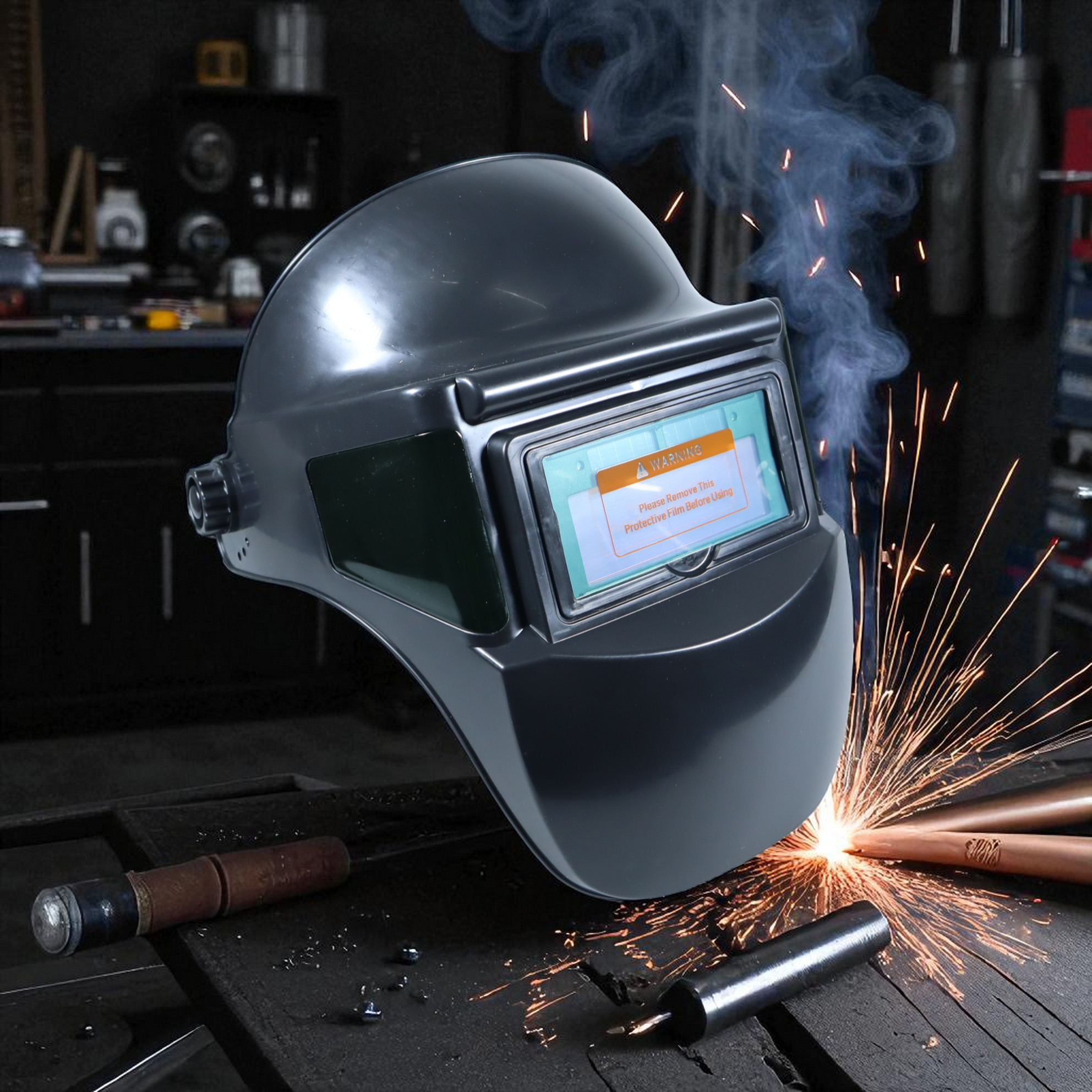 Gambar produk MERISHOP Helm Las Automatic Dimming Protective Welding - 110