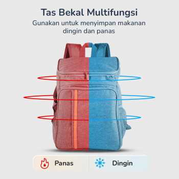 Gambar produk ZAOQIU Tas Ransel Piknik Hot and Cold Lunch Bag Insulated Backpack - YY29