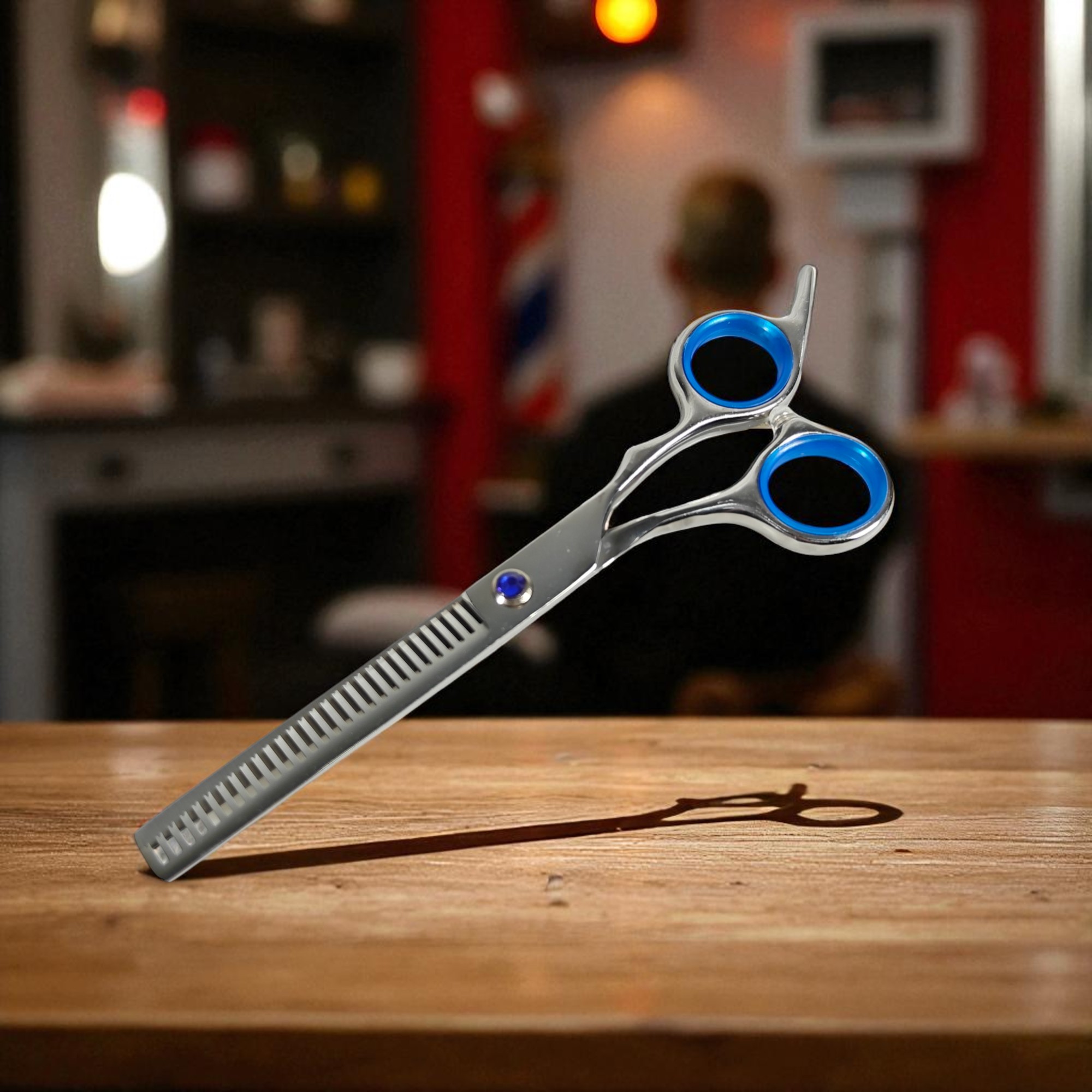 Gambar produk YUCH Gunting Rambut Lurus Sasak Oil Quenching Stainless Steel 4Cr13 Thinning Scissor - YC6