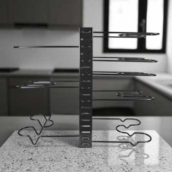 Gambar produk KAIERSEN Rak Panci Dapur Pot Rack Organizer Under Cabinet 8 Tier - KA1