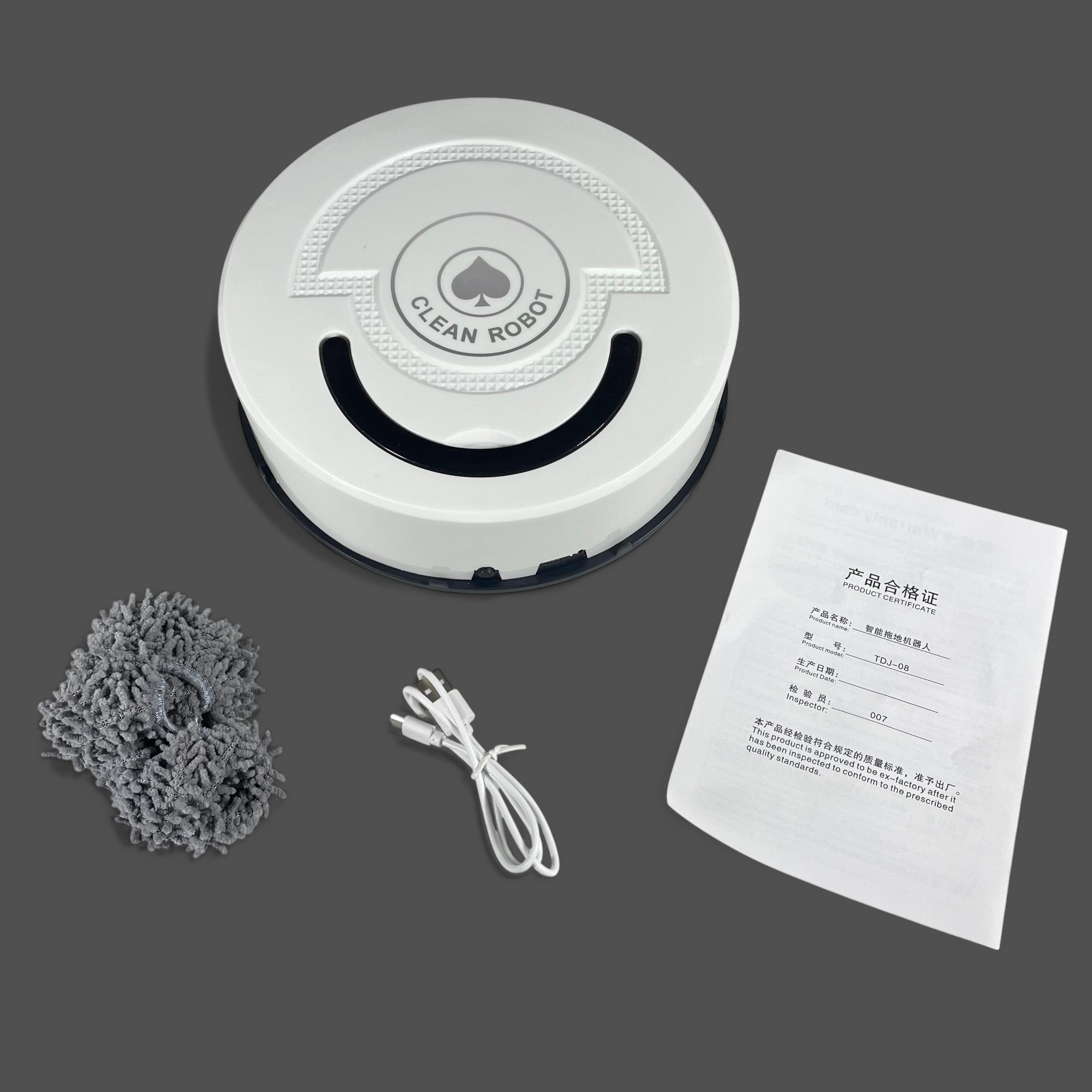 Gambar produk CLEAM Robot Pel Sapu Lantai Microfiber Intelligence Dust Mop - TDJ-08