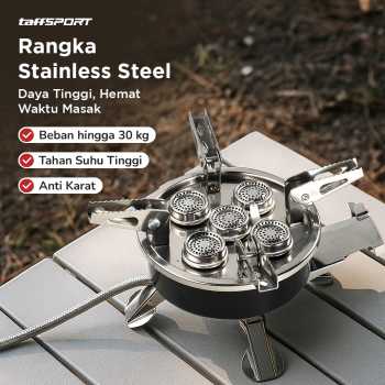Gambar produk TaffSPORT Kompor Gas Portable Lipat 5 Burner Ultralight Camping Stove - WS542